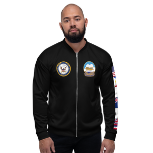 USS Kitty Hawk (CVA-63) 1962-63 FP Cruise Jacket - Black – front view, white