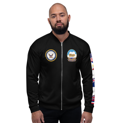 USS Kitty Hawk (CVA-63) 1962-63 FP Cruise Jacket - Black – front view, white