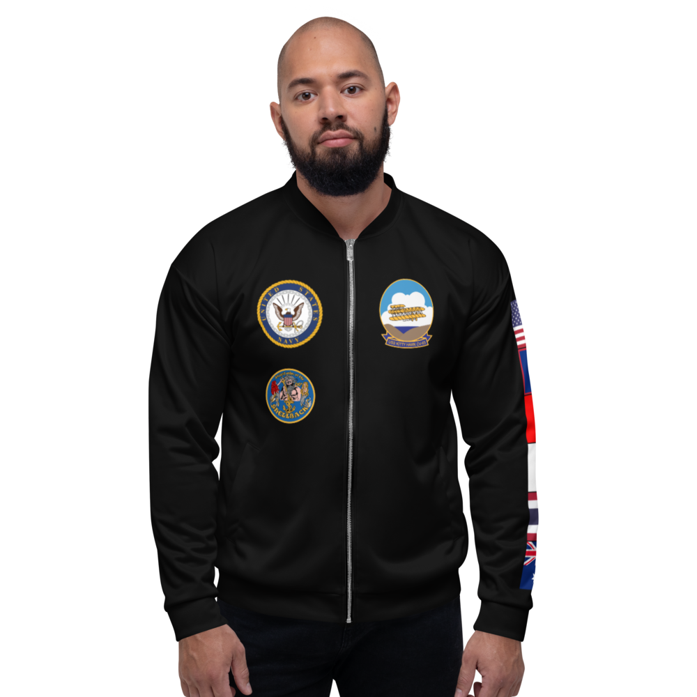 USS Kitty Hawk (CV-63) 1999 FP Cruise Jacket - Black – front view, white