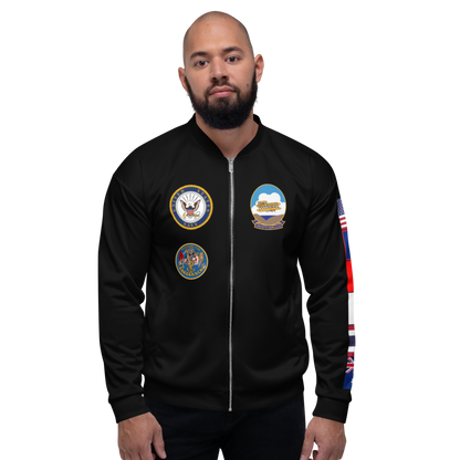 USS Kitty Hawk (CV-63) 1999 FP Cruise Jacket - Black – front view, white