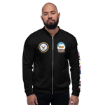 USS Kitty Hawk (CV-63) 1979-80 FP Cruise Jacket - Black – front view, white