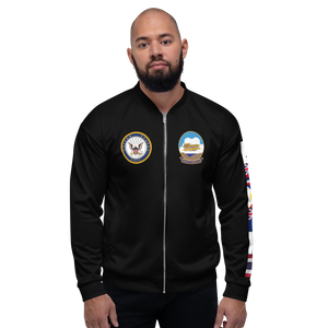 USS Kitty Hawk (CV-63) 1979-80 FP Cruise Jacket - Black – front view, white