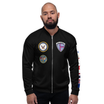USS Midway (CV-41) 1984-85 FP Cruise Jacket - Black – front view, white