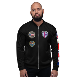 USS Midway (CV-41) 1990-91 FP Cruise Jacket - Black – front view, white