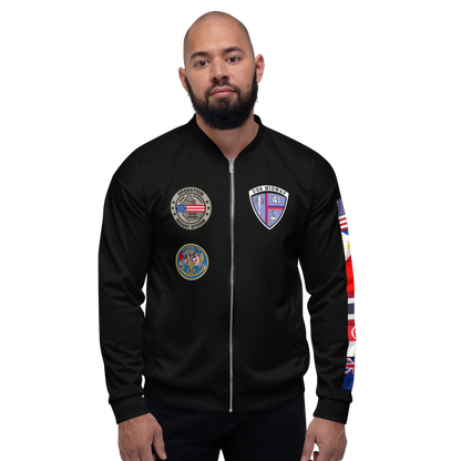 USS Midway (CV-41) 1990-91 FP Cruise Jacket - Black – front view, white