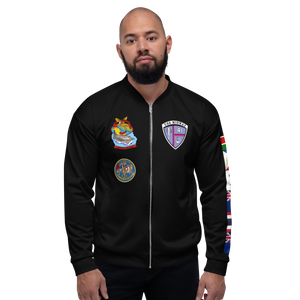 USS Midway (CV-41) 1987-88 FP Cruise Jacket - Black – front view, white