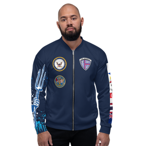 USS Midway (CV-41) 1984-85 FP Cruise Jacket - Shellback – front view, white