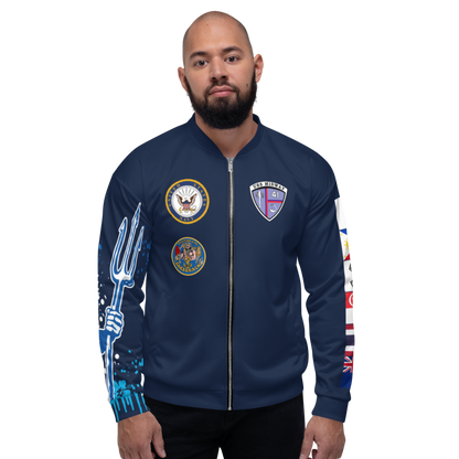USS Midway (CV-41) 1984-85 FP Cruise Jacket - Shellback – front view, white