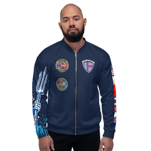 USS Midway (CV-41) 1990-91 FP Cruise Jacket - Shellback – front view, white