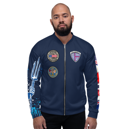 USS Midway (CV-41) 1990-91 FP Cruise Jacket - Shellback – front view, white