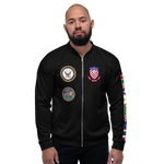 USS Ranger (CV-61) 1980-81 FP Cruise Jacket - Black – front view, white