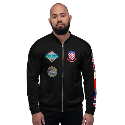 USS Ranger (CV-61) 1991 FP Cruise Jacket - Black – front view, white
