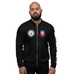 USS Ranger (CV-61) 1979 FP Cruise Jacket - Black – front view, white