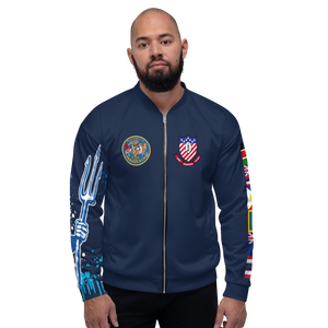 USS Ranger (CV-61) 1980-81 FP Cruise Jacket - Shellback – front view, white