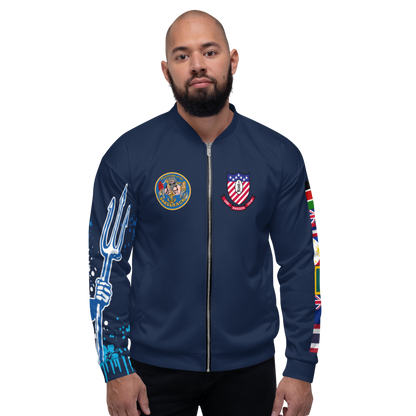 USS Ranger (CV-61) 1980-81 FP Cruise Jacket - Shellback – front view, white