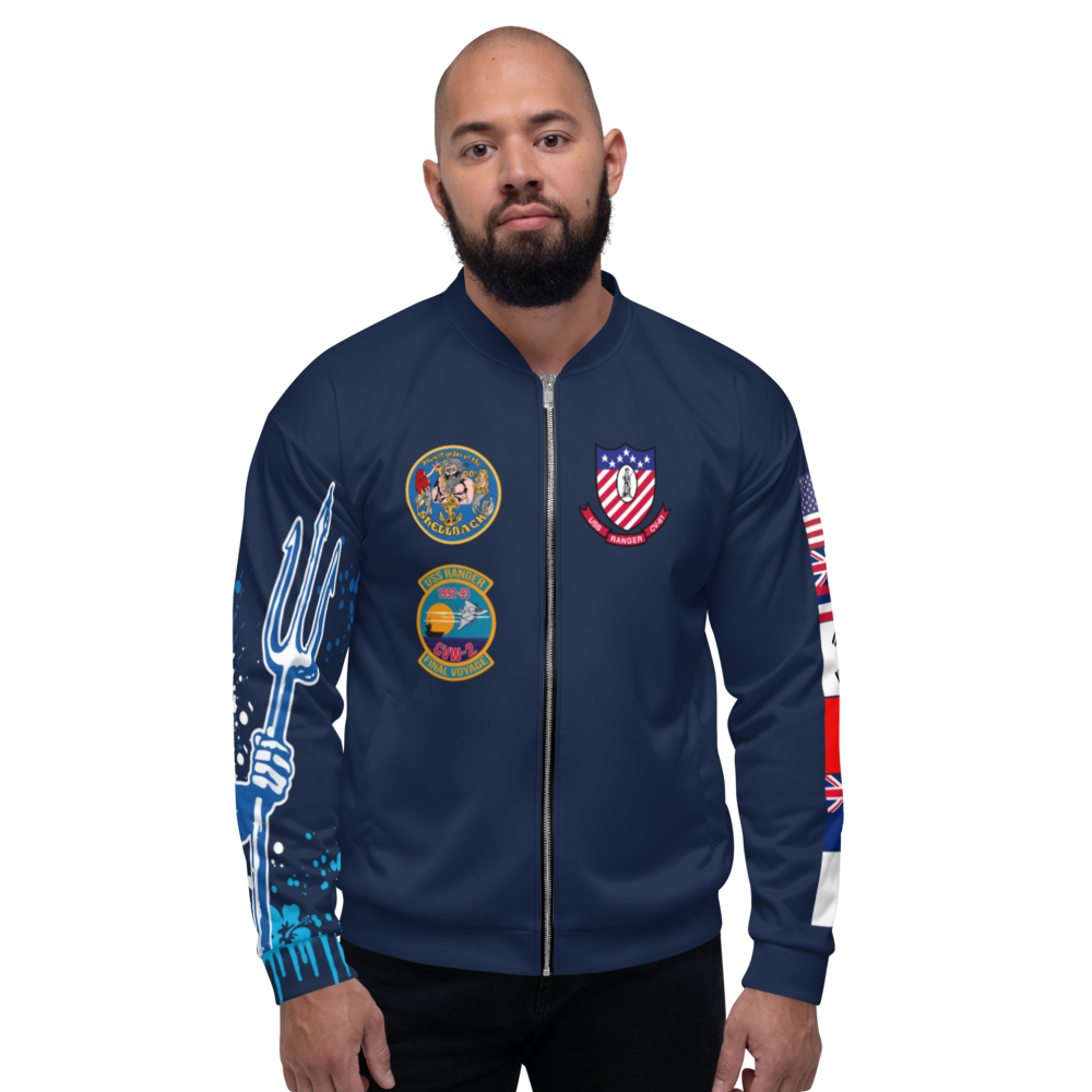 USS Ranger (CV-61) 1992-93 FP Cruise Jacket - Shellback – front view, white