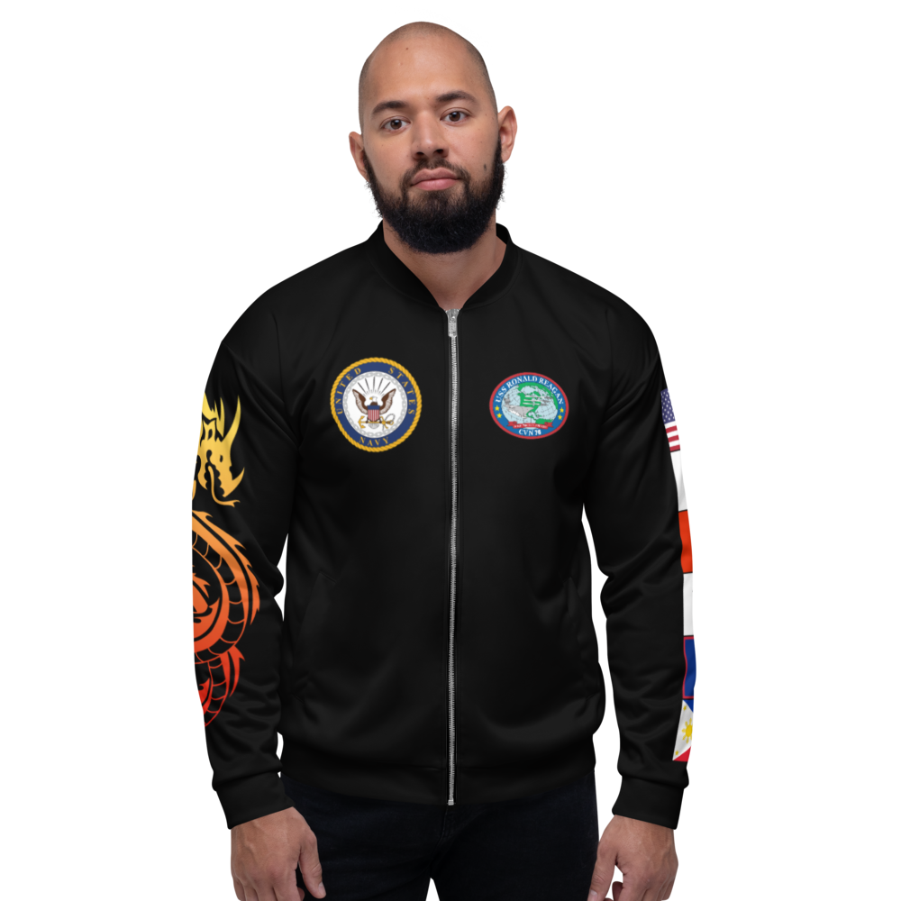 USS Ronald Reagan (CVN-76) 2018 FP Cruise Jacket - WestPac – front view, white