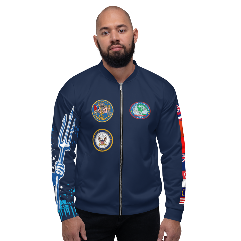USS Ronald Reagan (CVN-76) 2006 FP Cruise Jacket - Shellback – front view, white