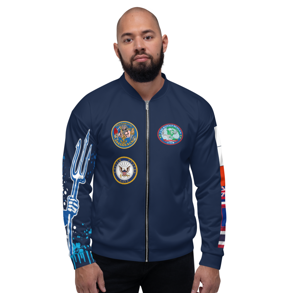 USS Ronald Reagan (CVN-76) 2011 FP Cruise Jacket - Shellback – front view, white