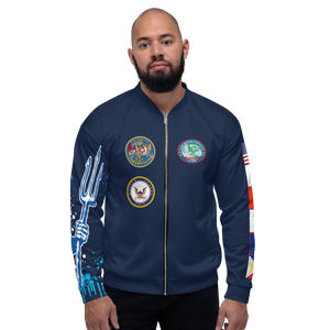 USS Ronald Reagan (CVN-76) 2018 FP Cruise Jacket - Shellback – front view, white
