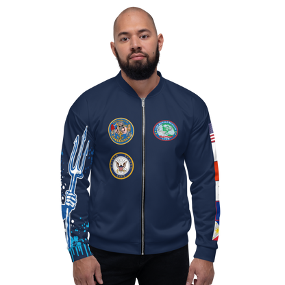 USS Ronald Reagan (CVN-76) 2018 FP Cruise Jacket - Shellback – front view, white