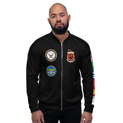 USS Saratoga (CVA-60) 1966 FP Cruise Jacket - Black – front view, white
