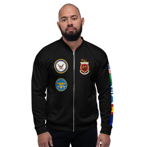 USS Saratoga (CVA-60) 1971 FP Cruise Jacket - Black – front view, white