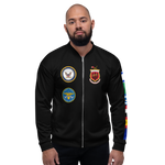 USS Saratoga (CV-60) 1987 FP Cruise Jacket - Black – front view, white