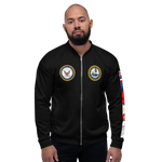 USS Theodore Roosevelt (CVN-71) 2017-18 FP Cruise Jacket - Black – front view, white