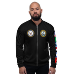 USS Theodore Roosevelt (CVN-71) 1995 FP Cruise Jacket - Black – front view, white