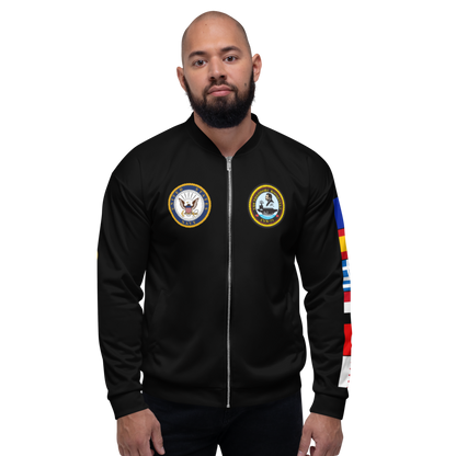 USS Theodore Roosevelt (CVN-71) 1999 FP Cruise Jacket - Black – front view, white