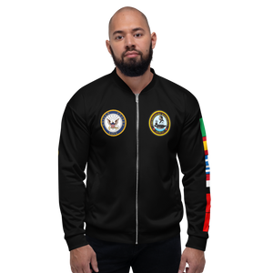 USS Theodore Roosevelt (CVN-71) 2005-06 FP Cruise Jacket - Black – front view, white