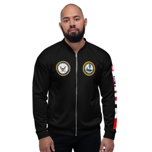 USS Theodore Roosevelt (CVN-71) 2015 FP Cruise Jacket - Black – front view, white