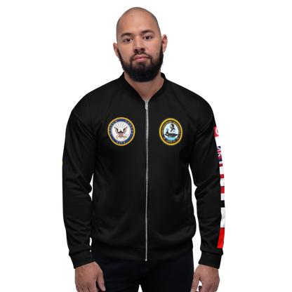 USS Theodore Roosevelt (CVN-71) 2015 FP Cruise Jacket - Black – front view, white
