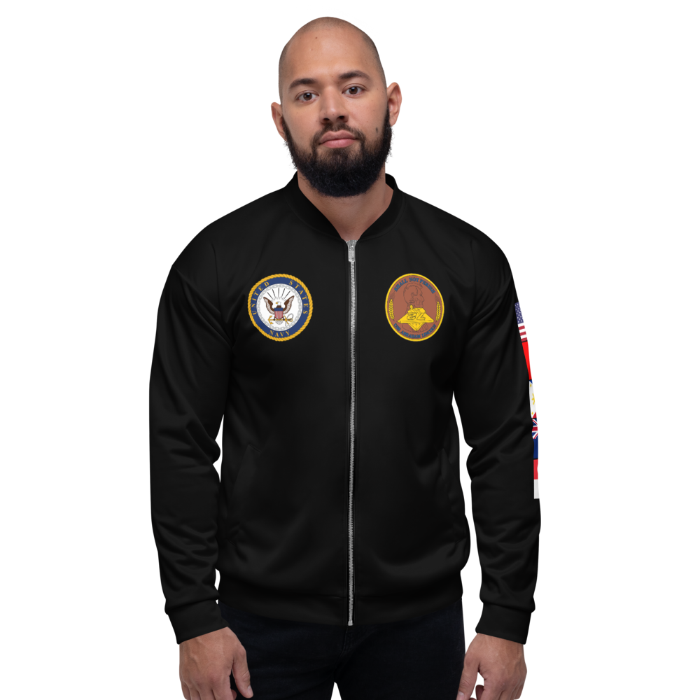 USS Abraham Lincoln (CVN-72) 1991 FP Cruise Jacket – front view, white