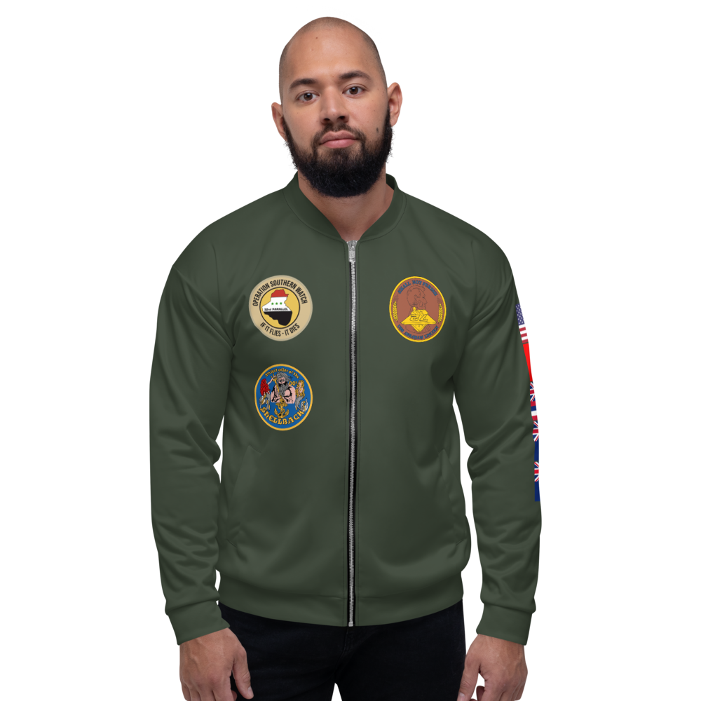 USS Abraham Lincoln (CVN-72) 1993 FP Cruise Jacket - Green – front view, white