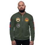 USS Abraham Lincoln (CVN-72) 1998 FP Cruise Jacket - Green – front view, white