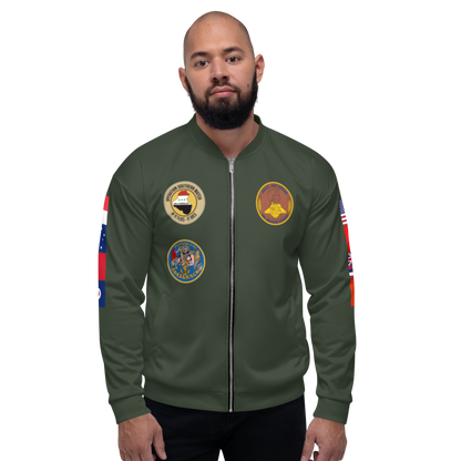 USS Abraham Lincoln (CVN-72) 1998 FP Cruise Jacket - Green – front view, white