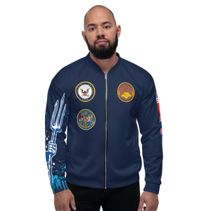 USS Abraham Lincoln (CVN-72) 2000-01 FP Cruise Jacket - Shellback – front view, white