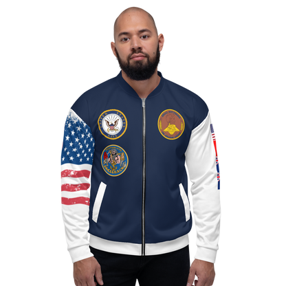 USS Abraham Lincoln (CVN-72) 2000-01 FP Cruise Jacket - All American – front view, white