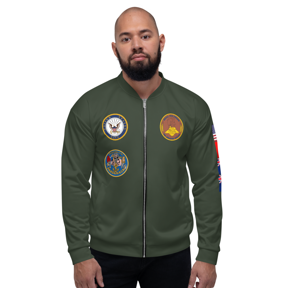 USS Abraham Lincoln (CVN-72) 2000-01 FP Cruise Jacket - Green – front view, white