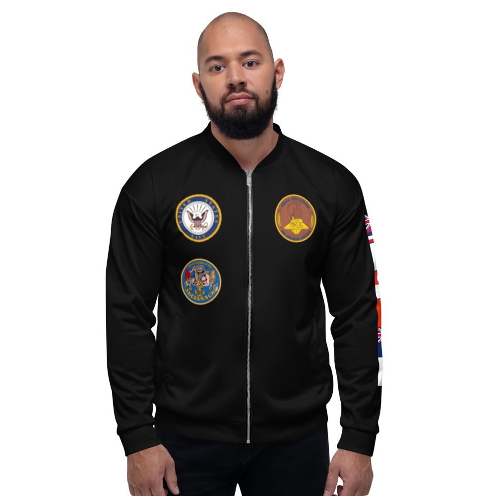 USS Abraham Lincoln (CVN-72) 2002-03 FP Cruise Jacket – front view, white