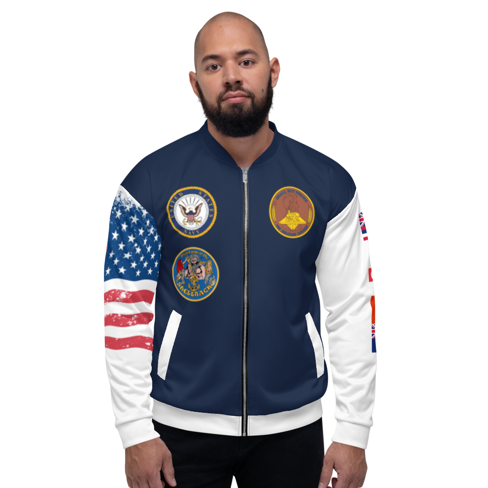 USS Abraham Lincoln (CVN-72) 2002-03 FP Cruise Jacket - All American – front view, white