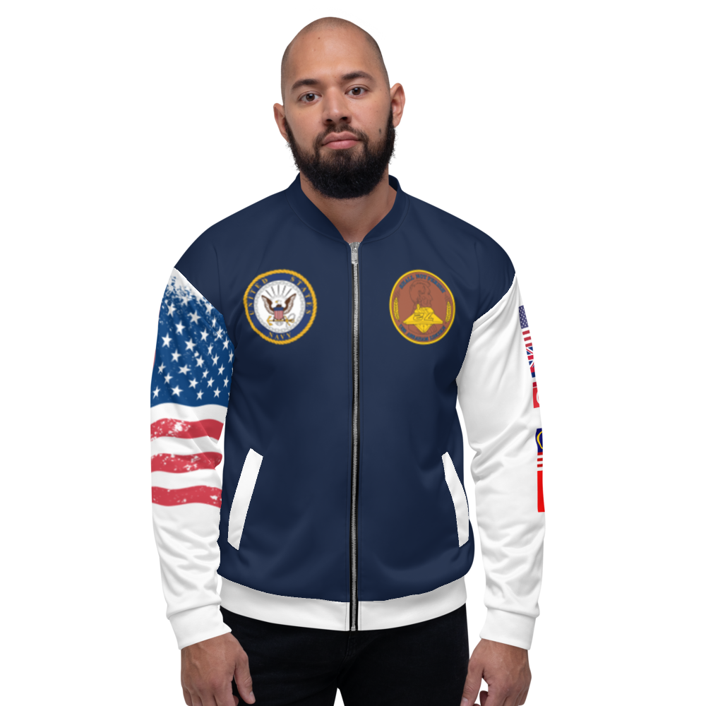 USS Abraham Lincoln (CVN-72) 2010-11 FP Cruise Jacket - All American – front view, white