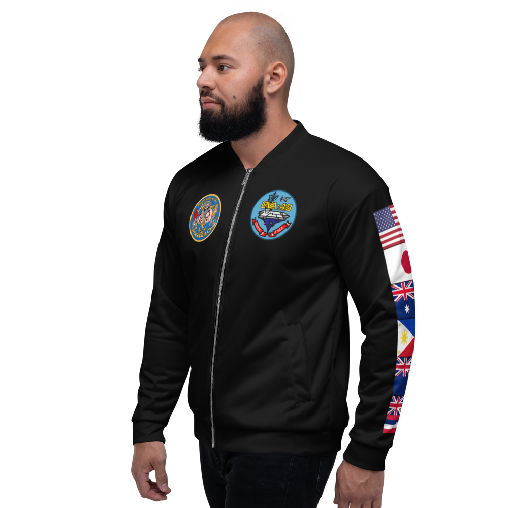USS Coral Sea (CVA-43) 1969-70 FP Cruise Jacket - Black – left view, white