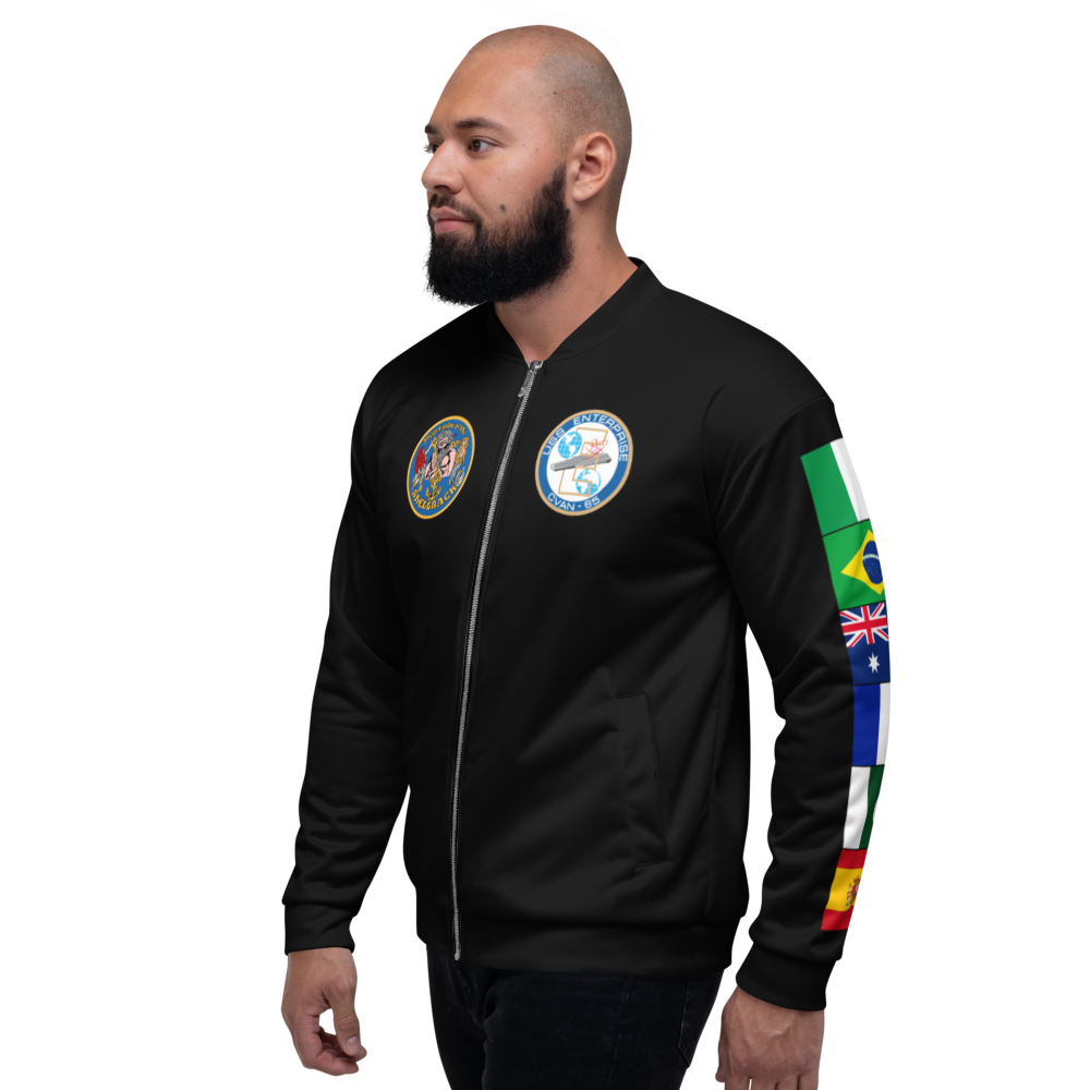USS Enterprise (CVAN-65) 1964 FP Cruise Jacket - Black – left view, white