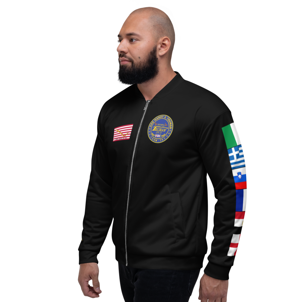 USS Harry S. Truman (CVN-75) 2002-03 FP Cruise Jacket - Black – left view, white