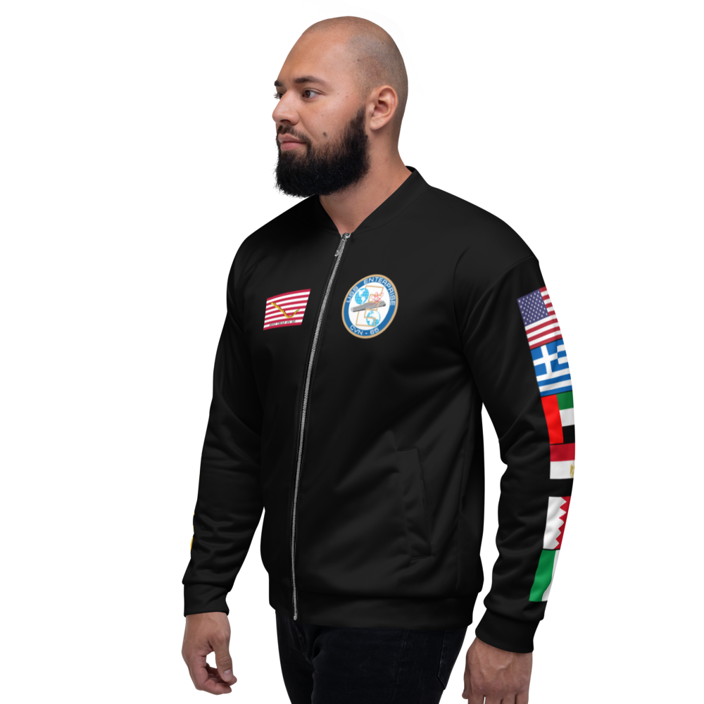 USS Enterprise (CVN-65) 2012 FP Cruise Jacket - Black – left view, white