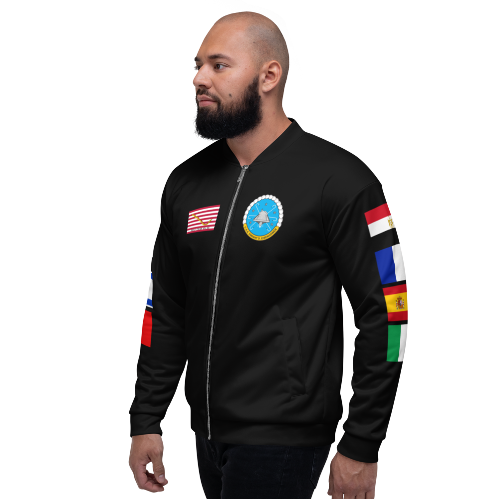 USS Dwight D. Eisenhower (CVN-69) 1994-95 FP Cruise Jacket - Black – left view, white
