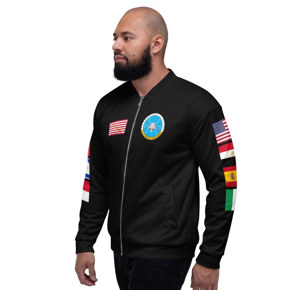 USS Dwight D. Eisenhower (CVN-69) 1990 FP Cruise Jacket - Black – left view, white